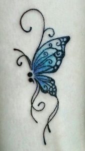 Butterfly semicolon Tattoo
