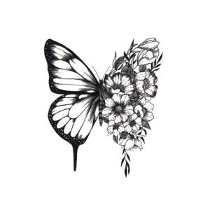 Floral Monarch Butterfly Tattoo ideas