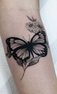 Half Butterfly Tattoo