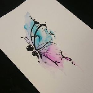 Henna Semicolon butterfly Tattoo designs