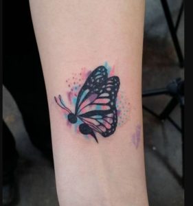 Henna Semicolon butterfly Tattoo ideas