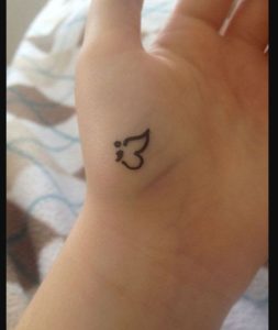 Minimalistic Semicolon Butterfly Tattoo Design ideas