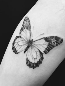 monarch butterfly tattoos black and white