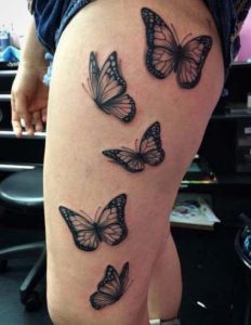 Realistic Monarch Butterfly Tattoo