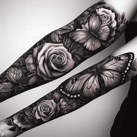 Rose-And-Butterfly-Tattoo-sleeve