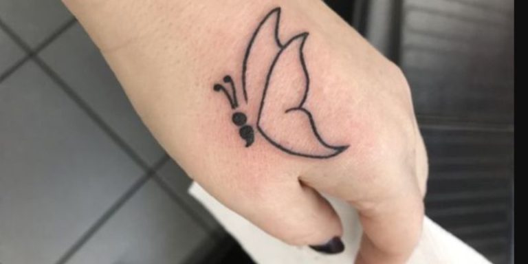 Semicolon Butterfly Tattoo: Meaning And Stylish Design