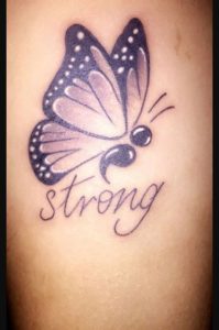 Shoulder Semicolon Butterfly Tattoo Ideas