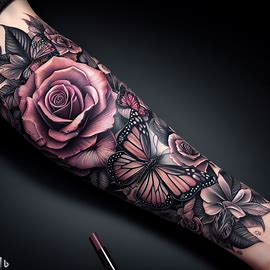 amazing-Rose-And-Butterfly-Tattoo-sleeve