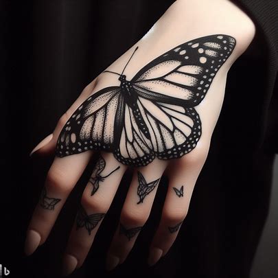 tattoo designs on hand butterfly