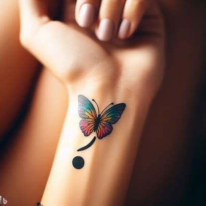 Semicolon Butterfly Tattoo: Powerful Meanings (100 Design) 2024 Guide