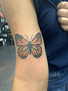 Yellow and Black Butterfly Tattoo designs