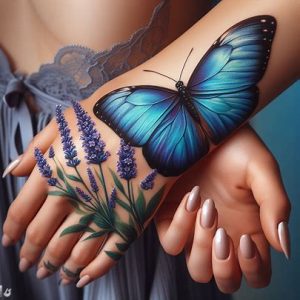 deign-ideas-Wrist-tattoo-of-a-blue-butterfly