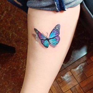 Beautiful-Minimal-Purple-Butterfly-Tattoo