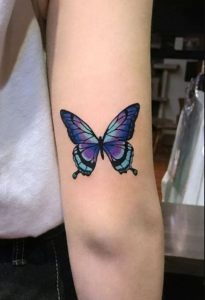 Blue-and-Purple-Butterfly-Tattoo