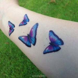 Pink-and-Purple-Butterfly-Tattoo