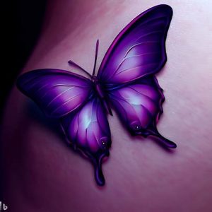 Purple 3D Butterfly Tattoo ideas