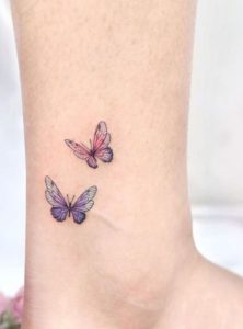 Purple Butterfly Tattoo On Wrist designs (2)
