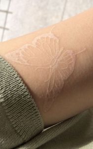 Realistic white butterfly tattoo ideas