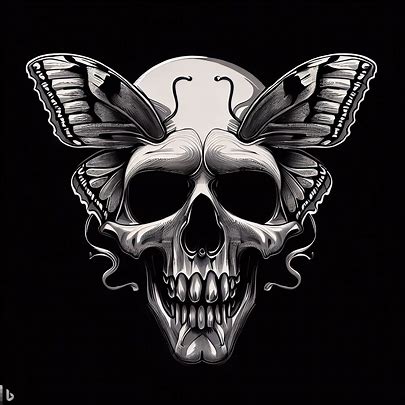 Skull Butterfly Tattoo