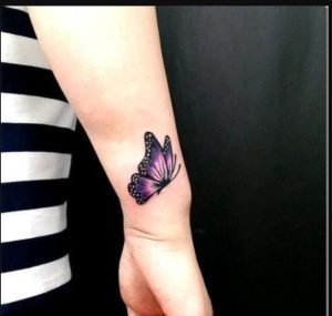 Small Purple Butterfly Tattoo designs