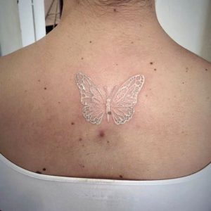 White Butterfly Tattoo Style