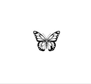 White Butterfly Tattoo women