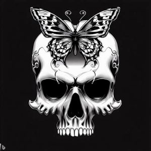 butterfly skull Tattoo