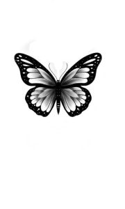 white butterfly tattoo men