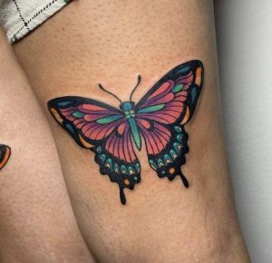 Neo Traditional Butterfly Tattoo