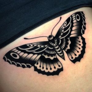 Traditiona Butterfly Tattoo