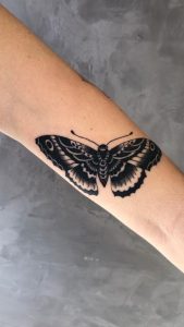 american traditional butterfly tattoo mens