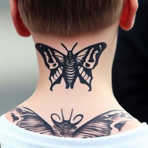 Butterfly Neck Tattoos Designs Best for Boys