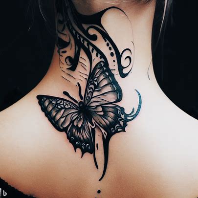 Butterfly Neck Tattoos Popular Designs Ideas