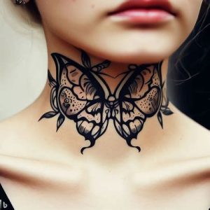 Butterfly Neck Tattooss