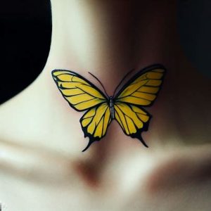 black-and-Yellow-butterfly-tattoo