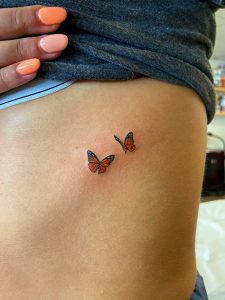 two-yellow-butterfly-tattoo
