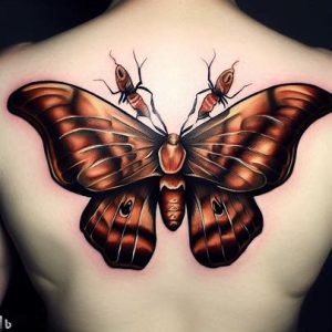 Atlas-moth-tattoos-design-for-women-with-birds