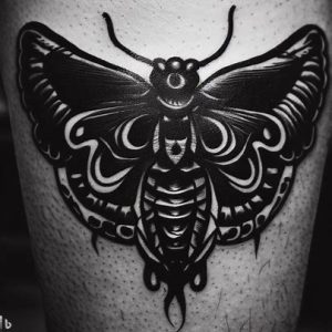 Black Traditional Moth Tattoo ideas