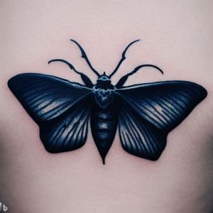 Death Moth Tattoo Navy and Its Symbol for girls