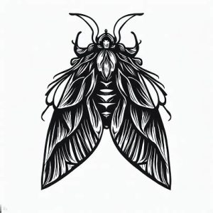 Feminine Death Moth Tattoo designes for boys