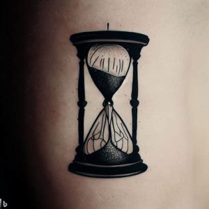 Hourglass Dead Moth Tattoo designs