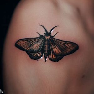 Impracticable Dead Moth Tattoo