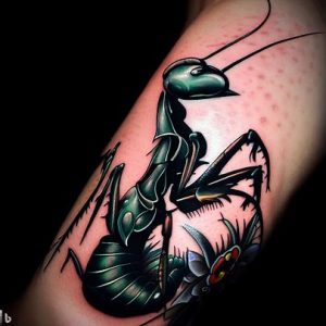 Insect-Inspired-Elegance-Praying-Mantis-Tattoo-Ideas