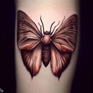 Popular Realistic Death Moth Tattoo