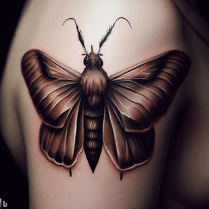 Realistic Death Moth Tattoo for boys