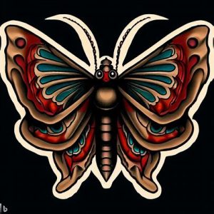 Traditional Death Moth Tattoo Designs For female