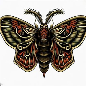 Traditional Death Moth Tattoo ideas