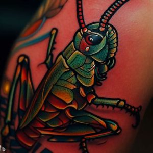 Traditional-Grasshopper-Tattoo