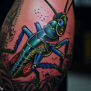 Traditional-Grasshopper-Tattoo-ideas