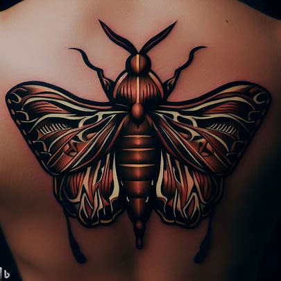 traditional moth tattoo